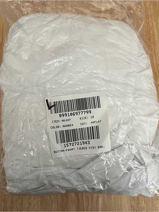 Madewell Button-Front Tiered Midi Dress White - Picture 6 of 6